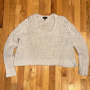 WOMEN’S RAG & BONE CROP SWEATER SIZE: MEDIUM, GRAY. MERINO WOOL